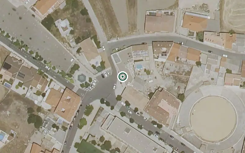 Vista aérea de la ubicación de Centro de Día Municipal