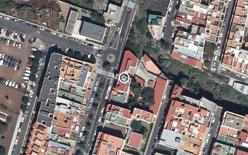 Vista aérea de la ubicación de IASS Hogar Residencia San José