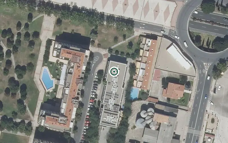 Vista aérea de la ubicación de Residencia de Mayores Bouco Logroño Acacias