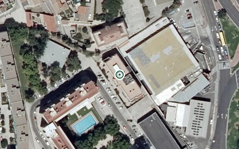 Vista aérea de la ubicación de Residencia Zaragoza