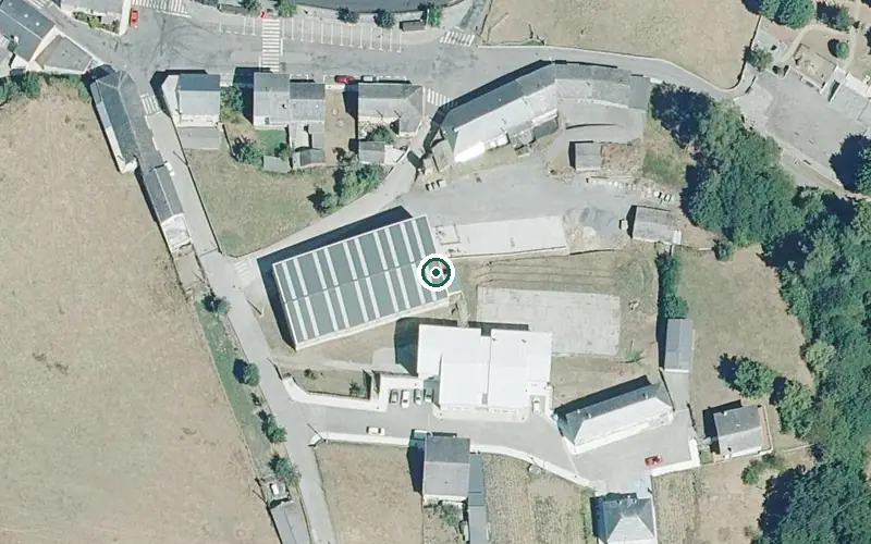 Vista aérea de la ubicación de Centro de Día para Persoas Maiores de Ribeira de Piquin