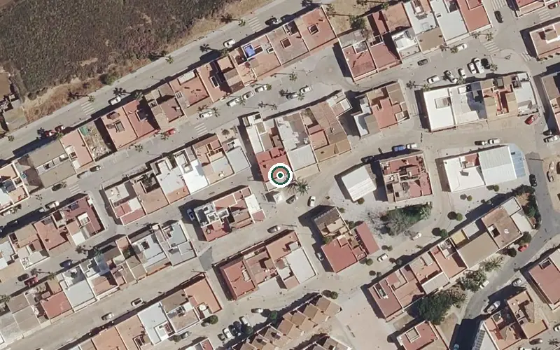 Vista aérea de la ubicación de Centro Residencial de Personas Mayores Lerdo de Tejada