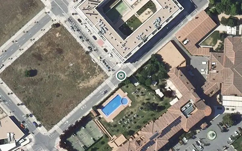 Vista aérea de la ubicación de Unidad de Estancias Diurnas Afa Segovia