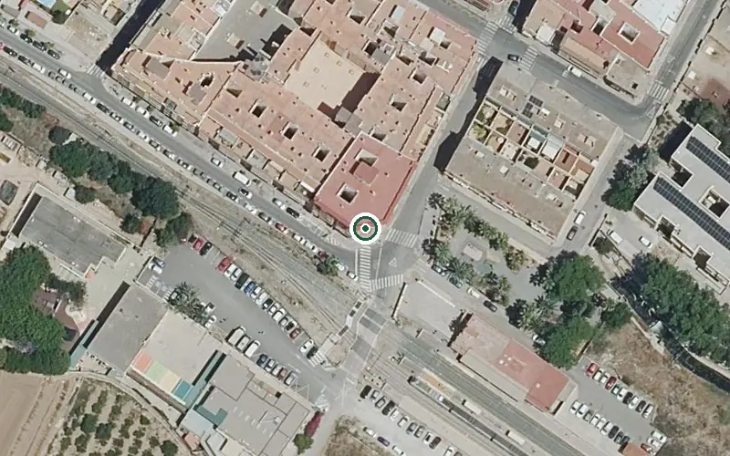 Vista aérea de la ubicación de Centro de Día para Personas Mayores Dependientes el Moli