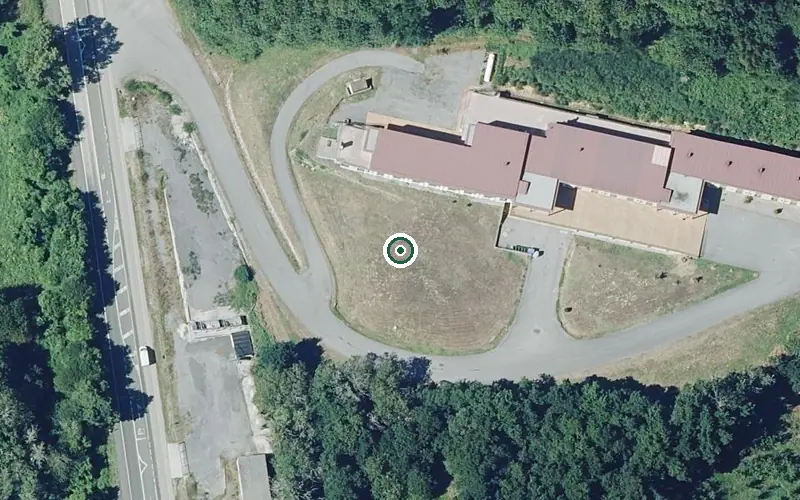 Vista aérea de la ubicación de Residencia de Maiores San Vitorio de Baralla