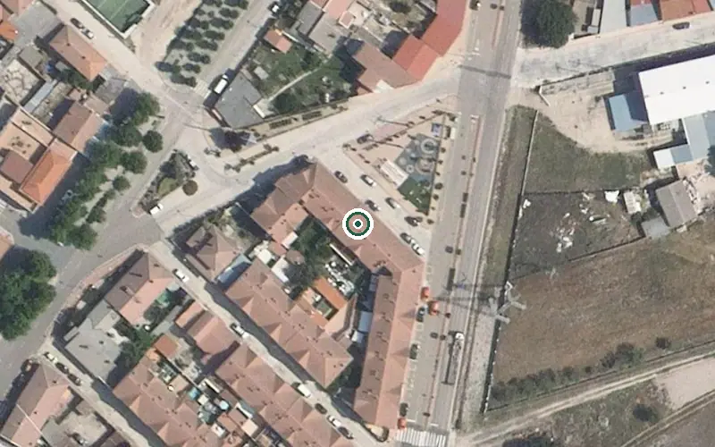Vista aérea de la ubicación de Residencia de Personas Mayores el Compasco