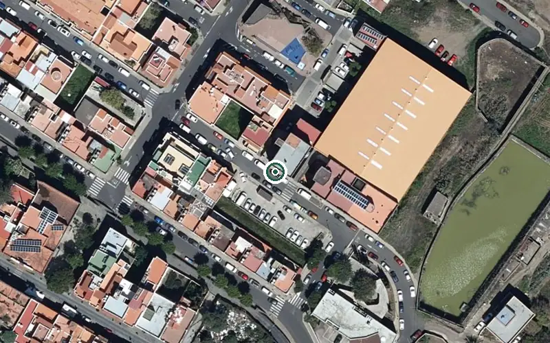 Vista aérea de la ubicación de Gestión de Recursos Sociales de Moya