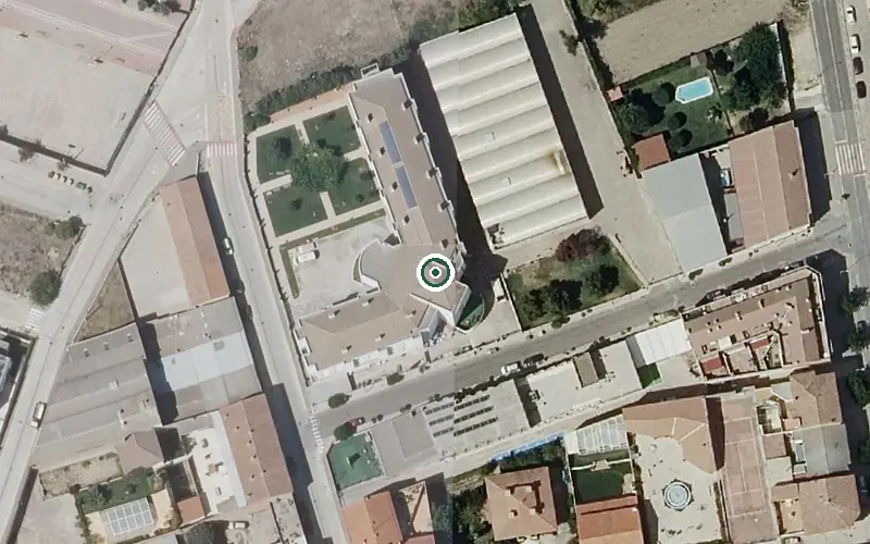 Vista aérea de la ubicación de Centro de Día San Adrían