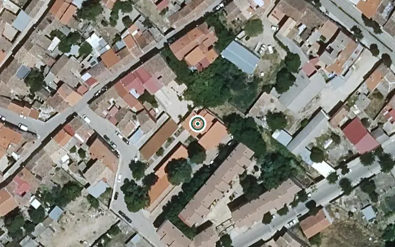 Vista aérea de la ubicación de Vivienda Municipal de Mayores el Bonillo