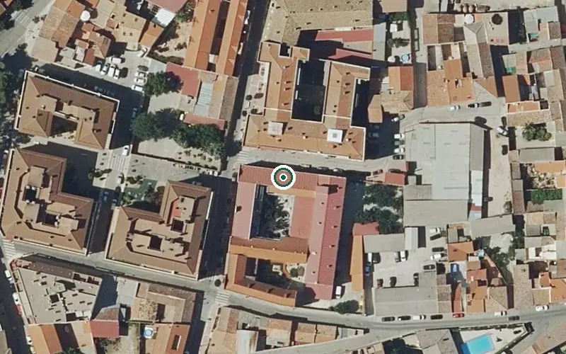 Vista aérea de la ubicación de Residencia Ntra. Sra. de la Antigua (Morata de Tajuña)