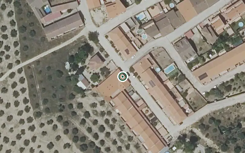 Vista aérea de la ubicación de Vivienda de Mayores Madre Soledad Torres Acosta