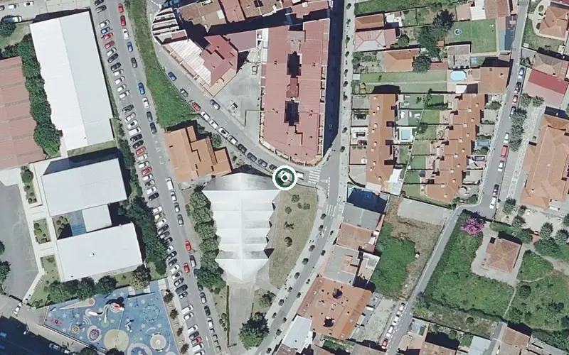 Vista aérea de la ubicación de Fogar Residencial Vistahermosa