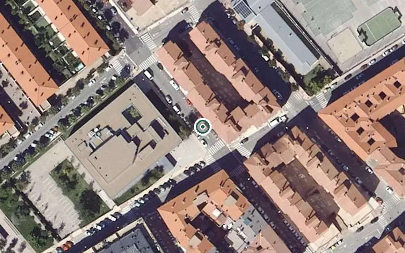 Vista aérea de la ubicación de Centro Residencial Odon Alonso