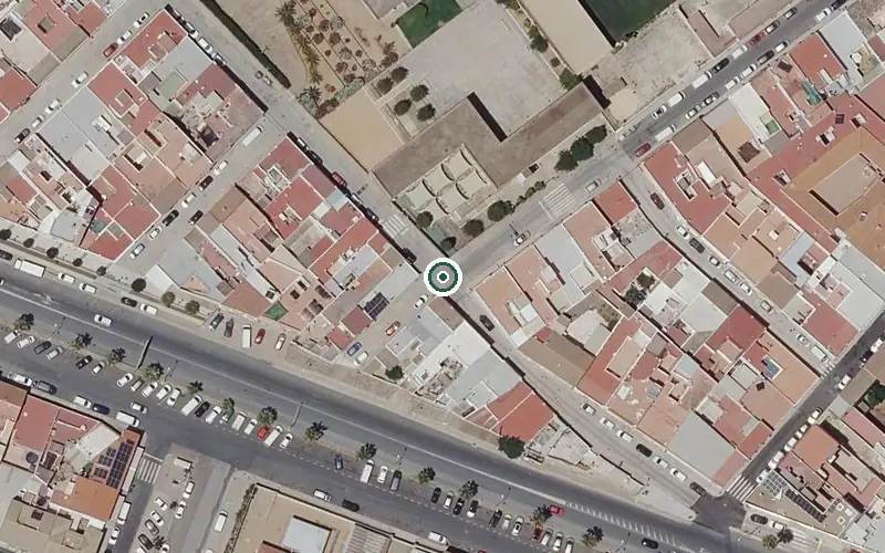 Vista aérea de la ubicación de Centro de Día para Mayores Enfermos de Alzheimer Afale