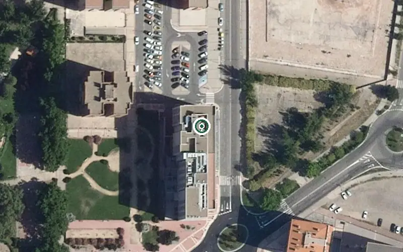 Vista aérea de la ubicación de Centro de Día a Efectos de Traslados