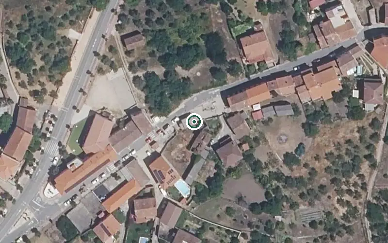 Vista aérea de la ubicación de Residencia de Mayores Virgen de Fuentes Claras