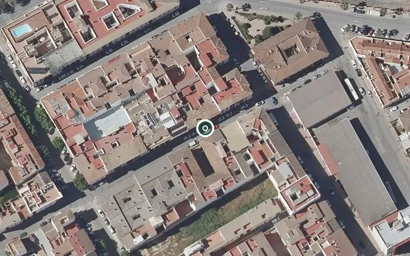 Vista aérea de la ubicación de Centro Residencial Geroclinic