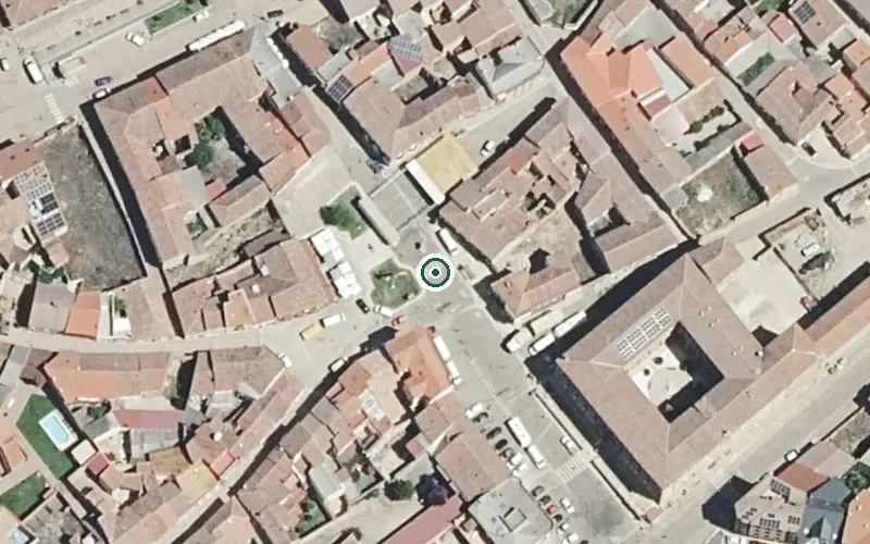 Vista aérea de la ubicación de Residencia Edad Dorada Santa María del Azogue