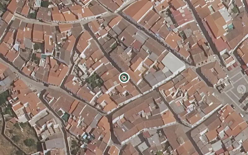 Vista aérea de la ubicación de Residencia San Roque