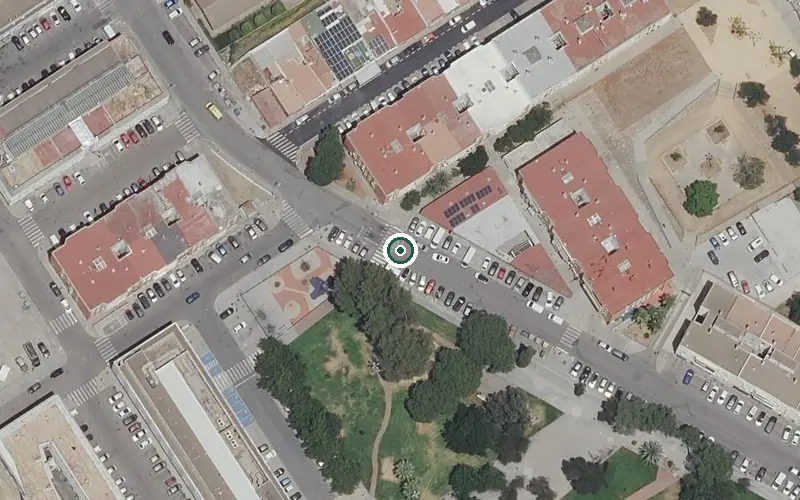 Vista aérea de la ubicación de Centro de Día para Mayores las Moreras