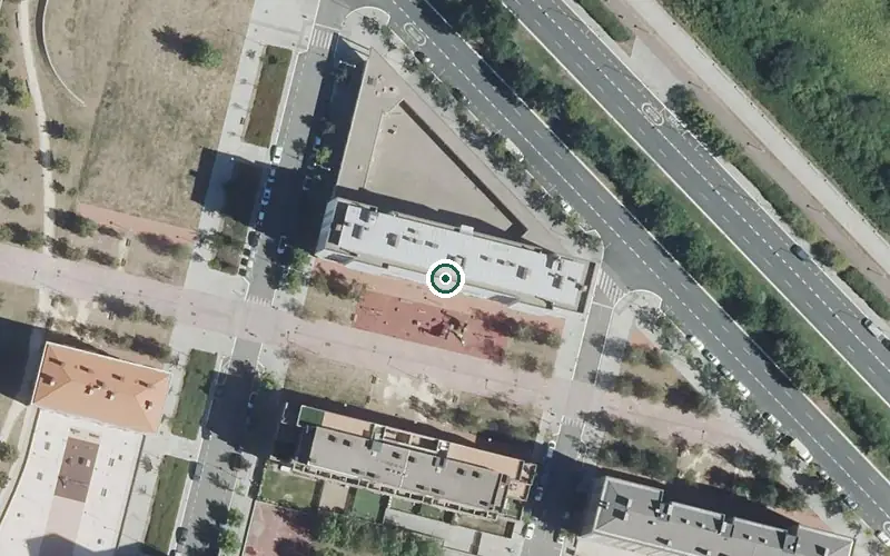 Vista aérea de la ubicación de Residencia Tagore
