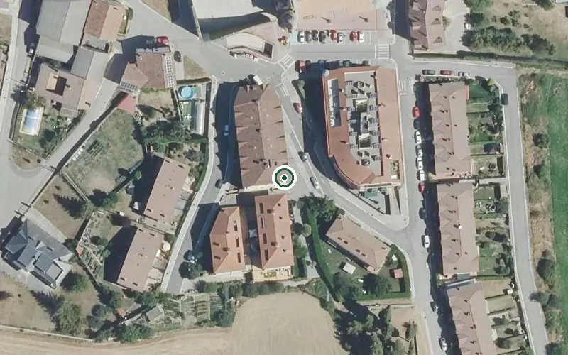 Vista aérea de la ubicación de Vivienda Comunitaria Mikel Anitua