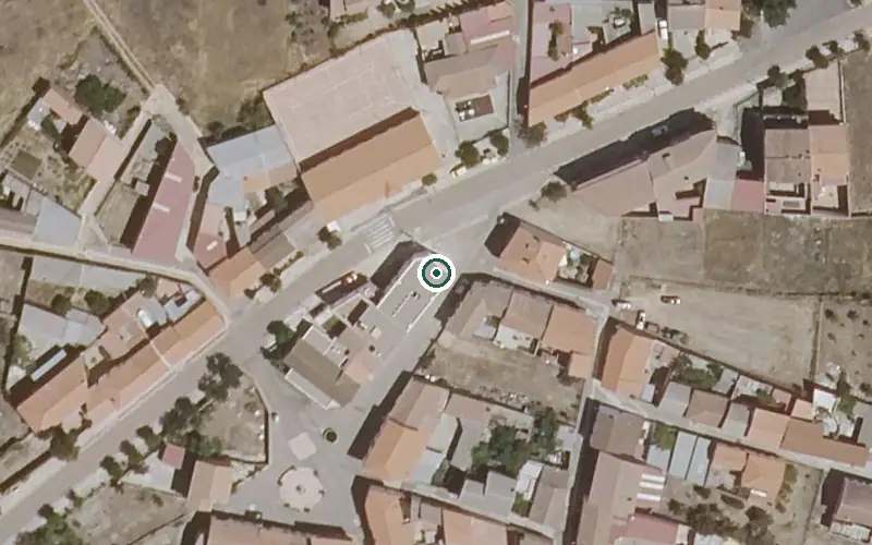 Vista aérea de la ubicación de Vivienda de Mayores San Blas