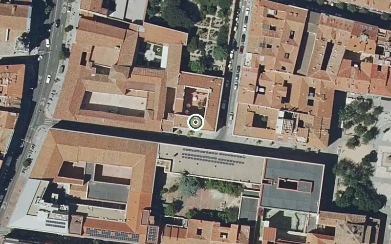Vista aérea de la ubicación de Residencia Geriátrico dos de Mayo