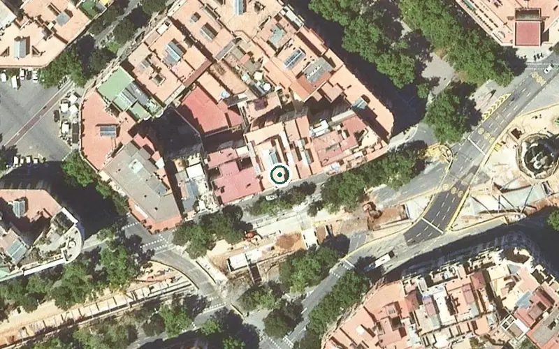 Vista aérea de la ubicación de Residència Verdaguer