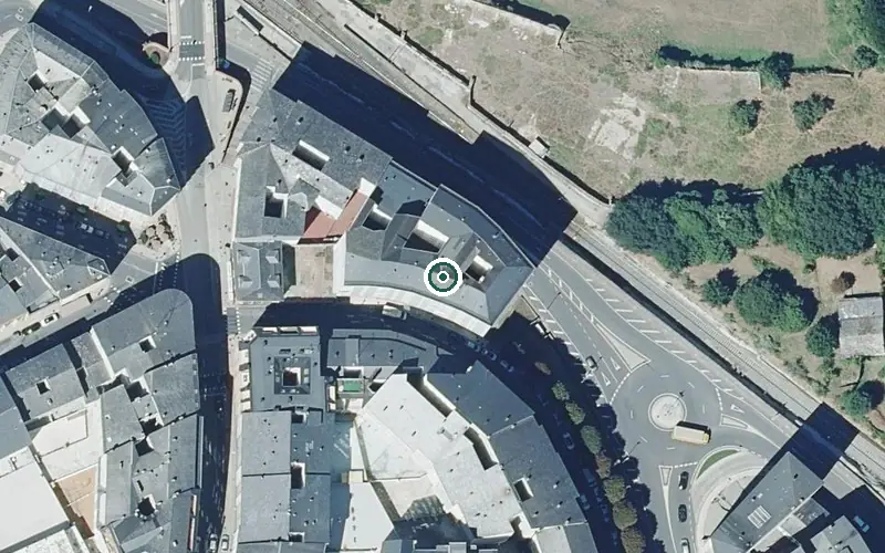 Vista aérea de la ubicación de Centro de Día para Persoas Maiores O Fogar de Galan
