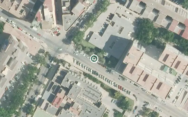 Vista aérea de la ubicación de Centro Residencial para Personas Mayores Madre Carmen
