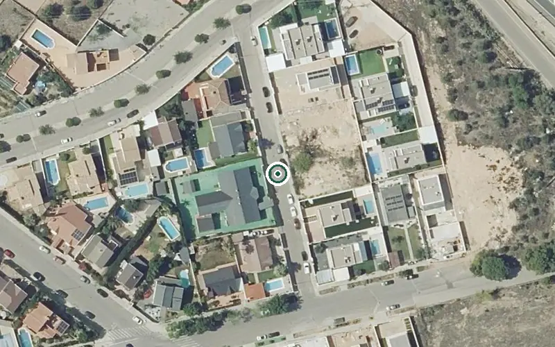 Vista aérea de la ubicación de Residencia para Personas Mayores Dependientes Colinas de San Antonio
