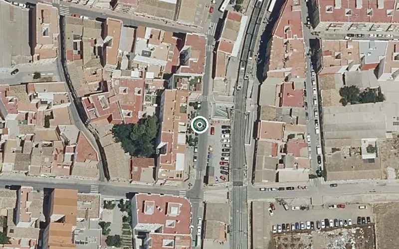 Vista aérea de la ubicación de Residencia para Personas Mayores Dependientes San Nicolás