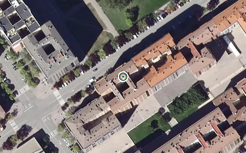 Vista aérea de la ubicación de Residencia de Mayores Conde de Haro
