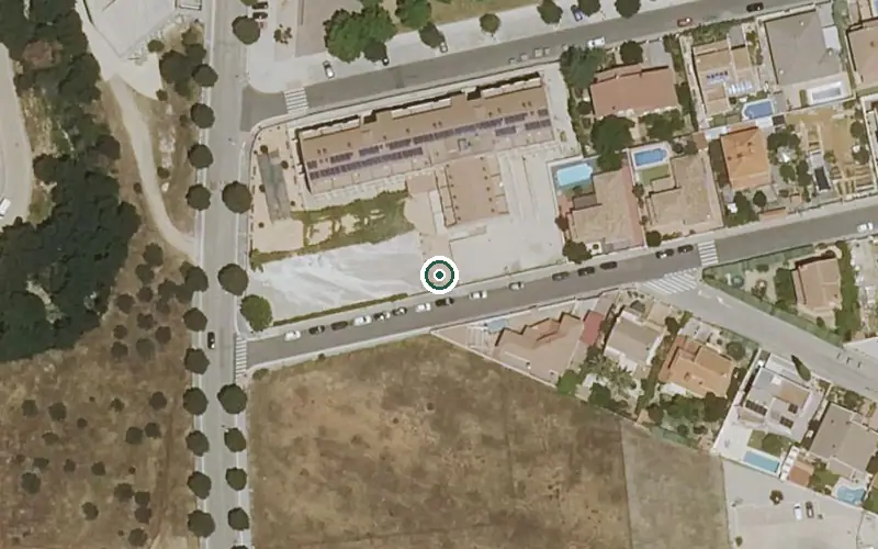 Vista aérea de la ubicación de Residencia de Mayores el Parque