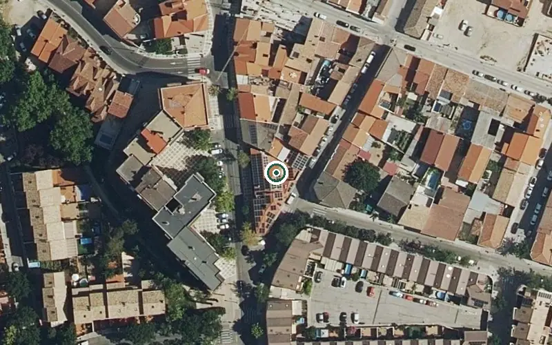 Vista aérea de la ubicación de Residencia Las Rosas del Camino