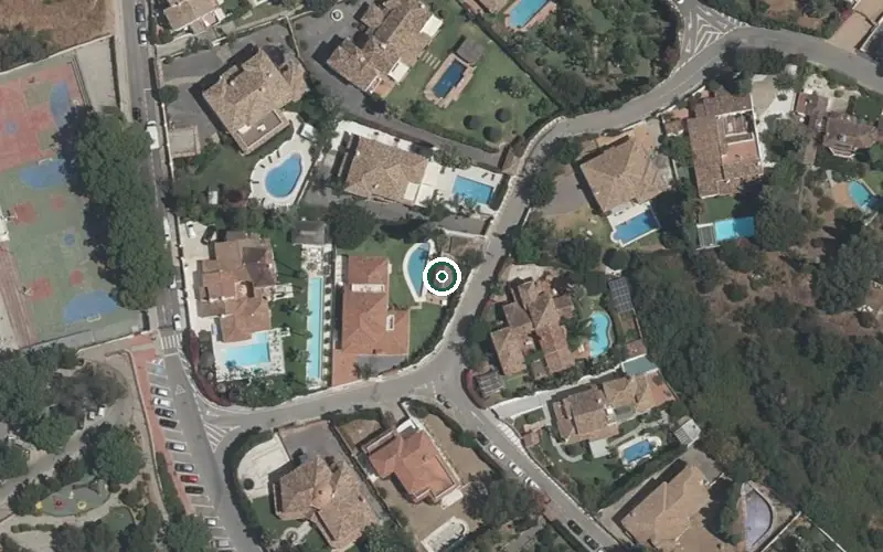 Vista aérea de la ubicación de Centro Residencial para Mayores el Carmen