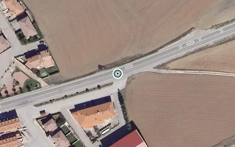 Vista aérea de la ubicación de Residencia Personas Mayores el Amanecer