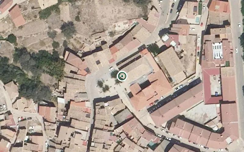 Vista aérea de la ubicación de Residencia de Ancianos Hogar de Tercera Edad de Albalate del Arzobispo