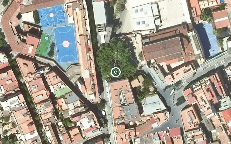 Vista aérea de la ubicación de Equipament per a Gent Gran Josep Miracle