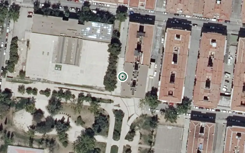 Vista aérea de la ubicación de Residencia de Ancianos Diana