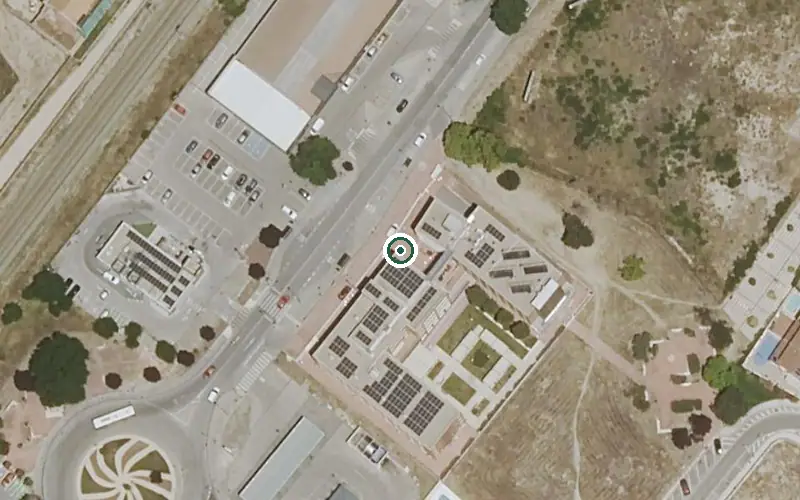 Vista aérea de la ubicación de Residencia de Mayores Virgen de la Salud