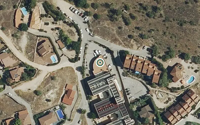 Vista aérea de la ubicación de Residencia Bellaescusa