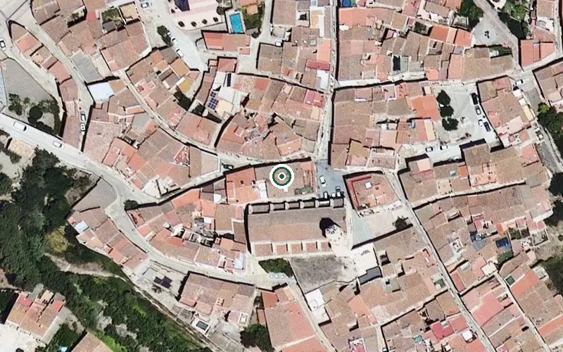 Vista aérea de la ubicación de Residència-Casal dels Avis d'Alforja