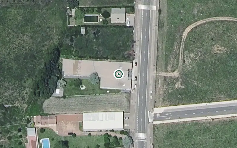Vista aérea de la ubicación de Centro Residencial los Rosales