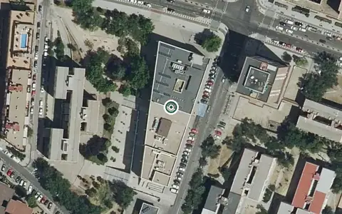 Vista aérea de la ubicación de Centro de Día Municipal Moratalaz