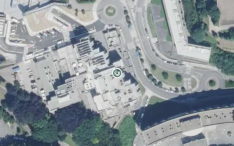Vista aérea de la ubicación de Centro Gerontológico Ricardo Bermingham Egoitza