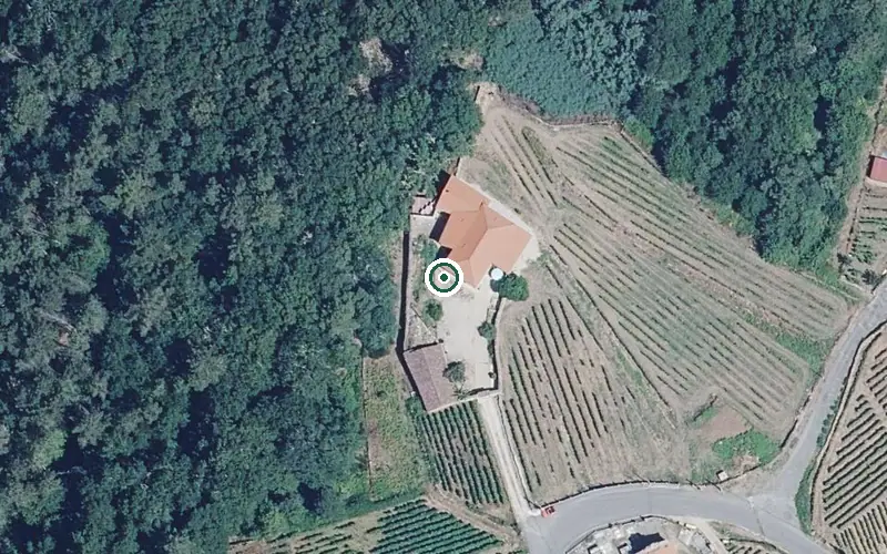 Vista aérea de la ubicación de Vivenda Comunitaria Rectoral Rebollo