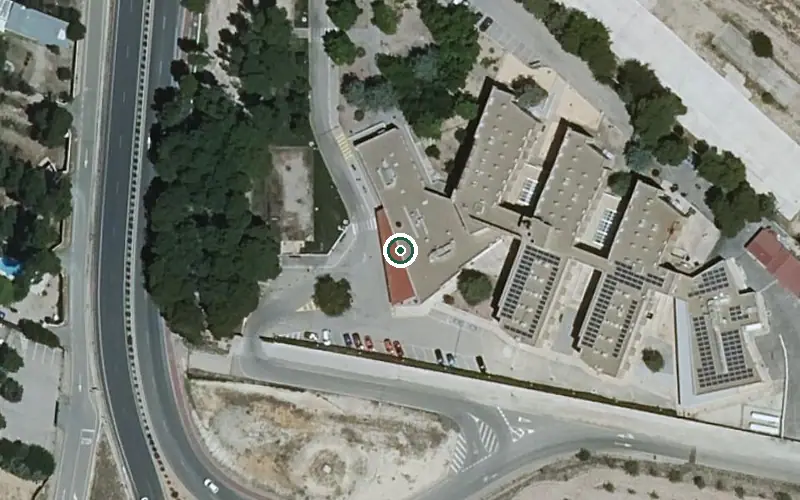 Vista aérea de la ubicación de Residencia de Mayores los Alamos de Santa Gemma