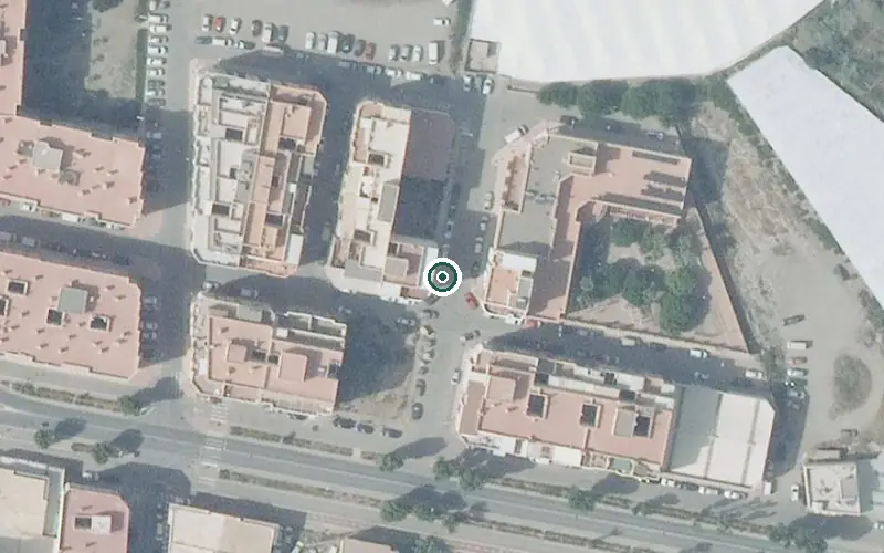 Vista aérea de la ubicación de Centro Residencial para Personas Mayores de Adra